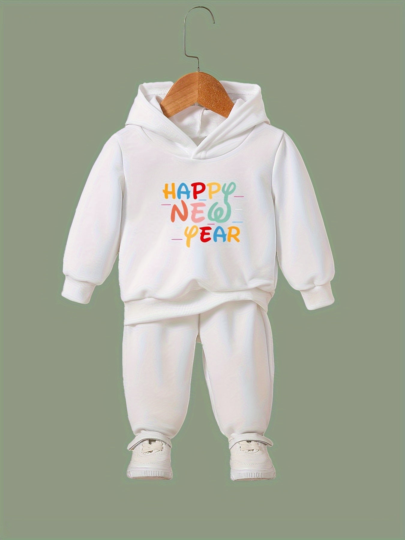 Happy Year 2pcs Girls Sports Outfits Spring Fall Outdoor Gift