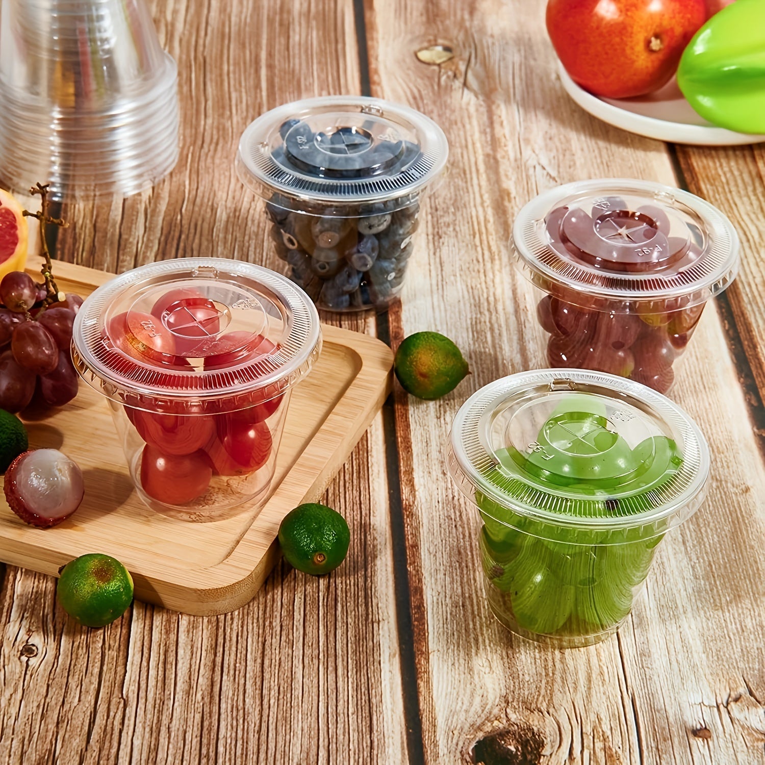 9 oz Clear Plastic Cup with Lid - Disposable and Crack Resistant