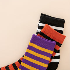 3 Pairs Striped Socks Women's Stockings & Hosiery