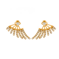Zircon Geometric Earrings Rear Hanging Love Water Drop Earrings