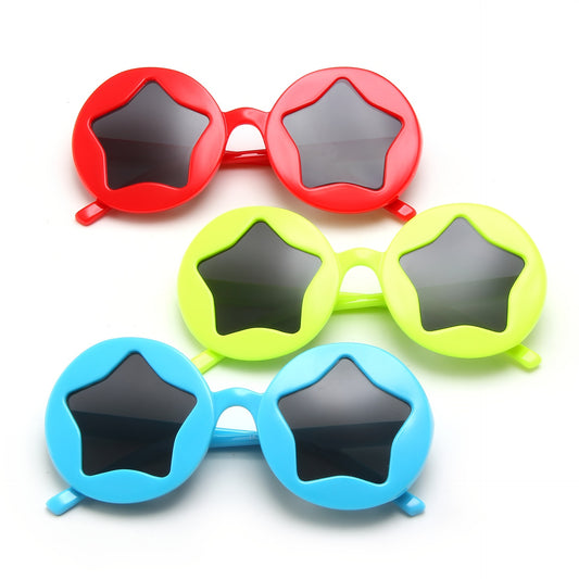 Kids Round Frame Star Sunglasses for Outdoor