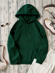 Smiling Face Print Hooded Sweater Loose Casual Pullover Top