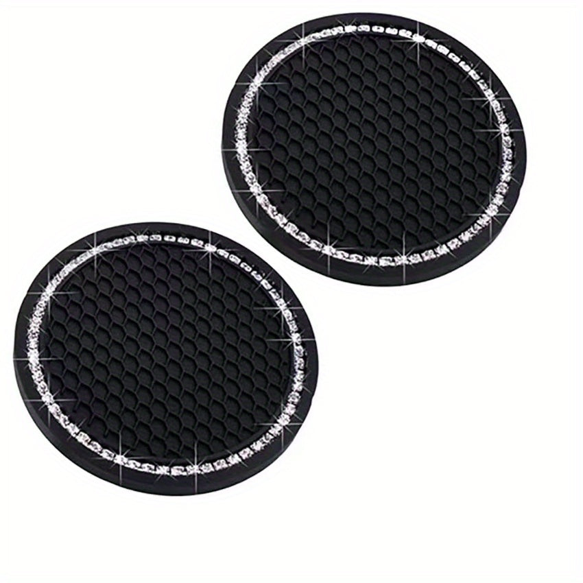 2pcs Anti Slip Silicone Cup Holder Pad Heat Insulation Interior Protection