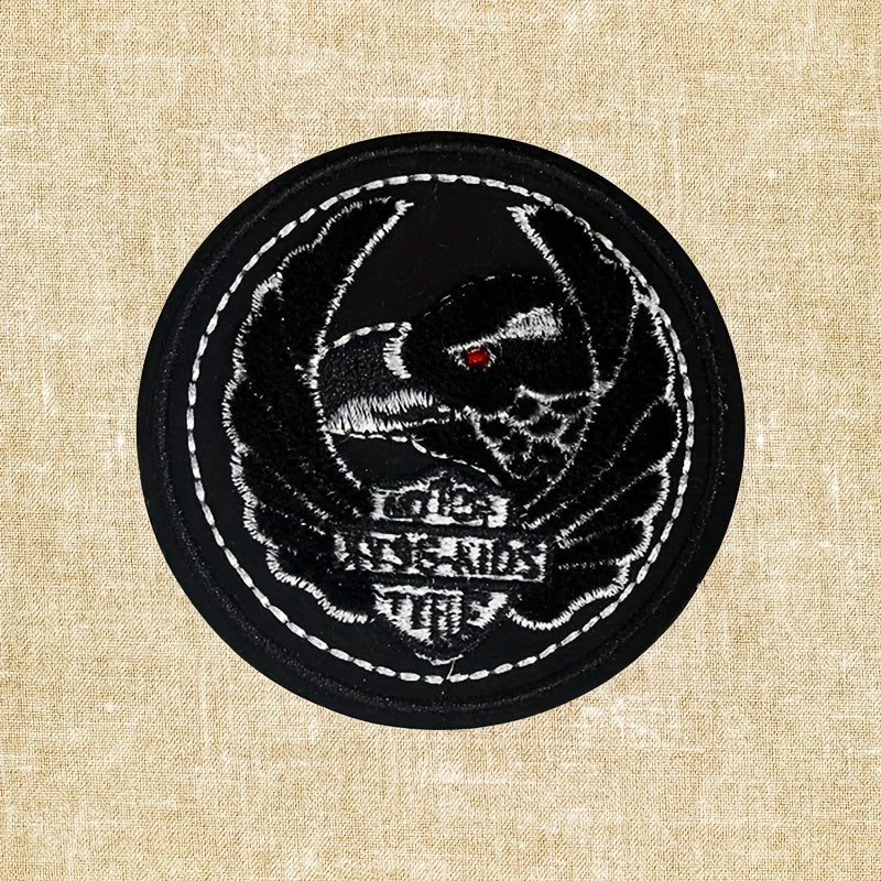 Dark Horseshoe Iron-on Embroidery Patch for Men