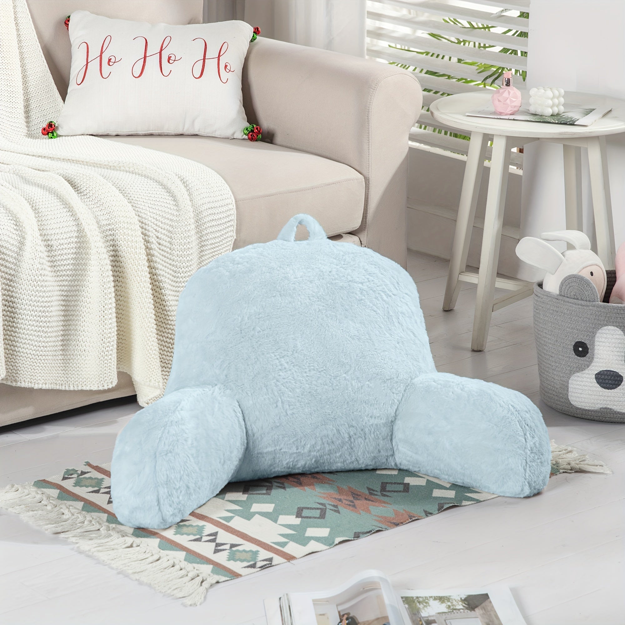 Faux Fur Reading Pillow Cover Soft Washable No Pillow Core