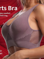 Mesh Hollow Sports Bra Quick Dry Beauty Back Yoga Tank Top