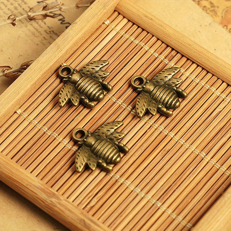 3Pcs Silver Plated Bee Charm Pendant DIY Craft