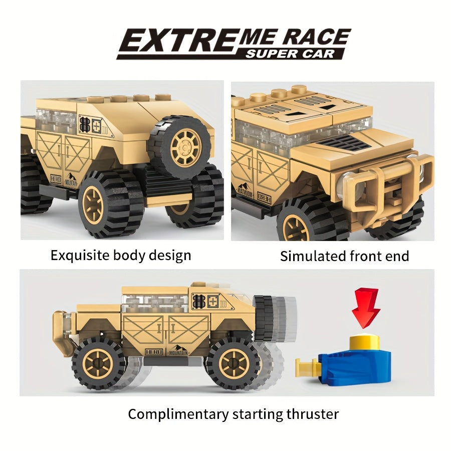 Monster Off Road Vehicle Building Blocks Set - Stacking Skill Training