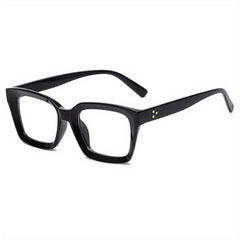 Square Frame Anti Light Clear Lens Glasses Minimalist Eyewear