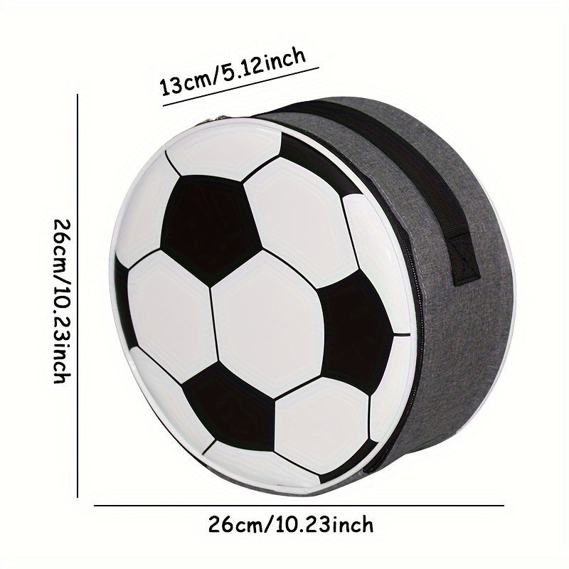 Football Pattern Insulation Bag Portable Reusable Lunch Bags