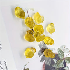 Yellow Fluorite Duck Carving Healing Crystal Natural Stone