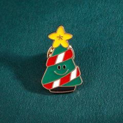 Men's Christmas Pattern Red Alloy Pin