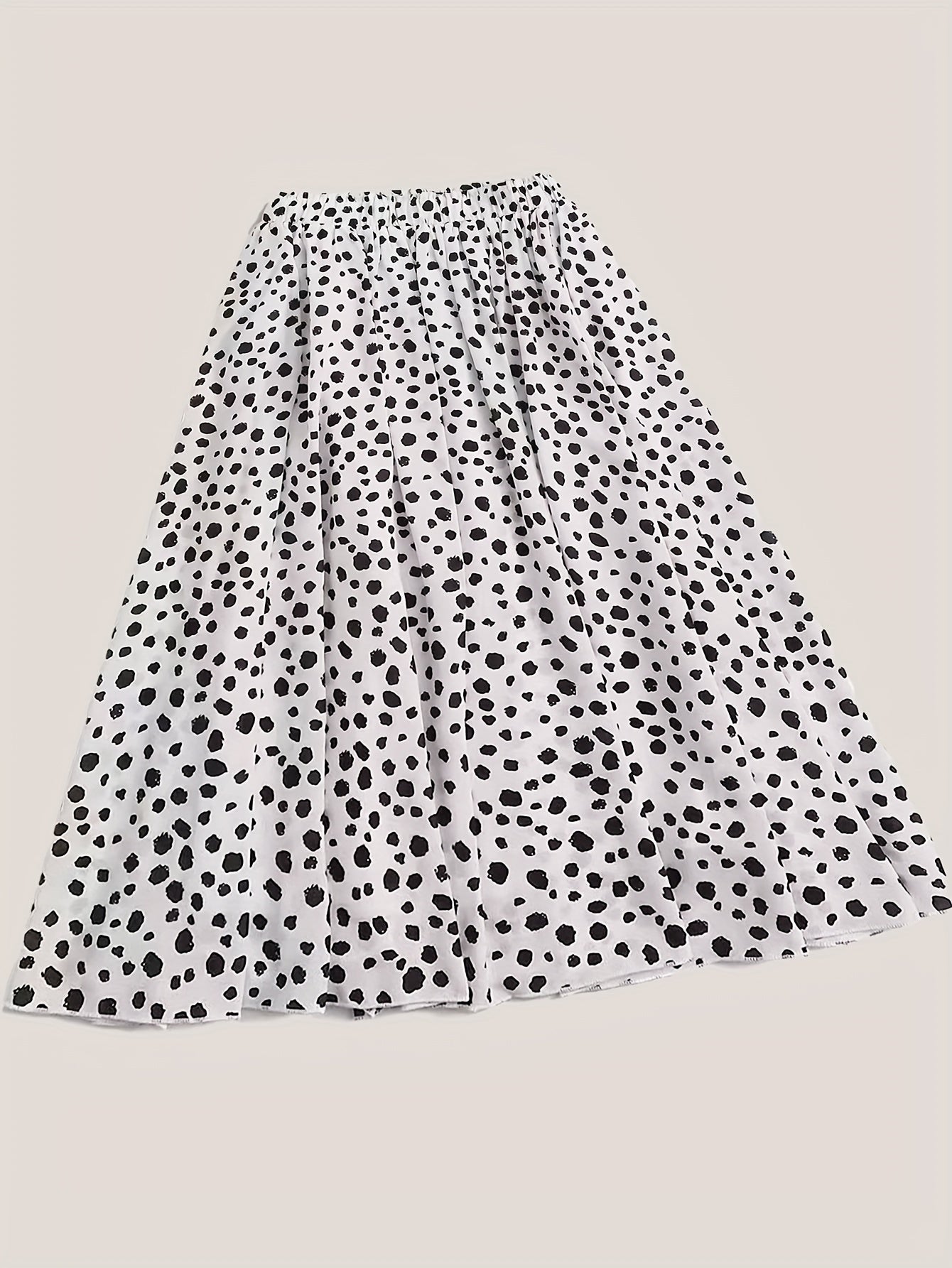  Dalmatian Print Maxi Skirt