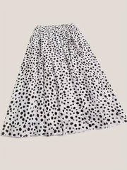  Dalmatian Print Maxi Skirt