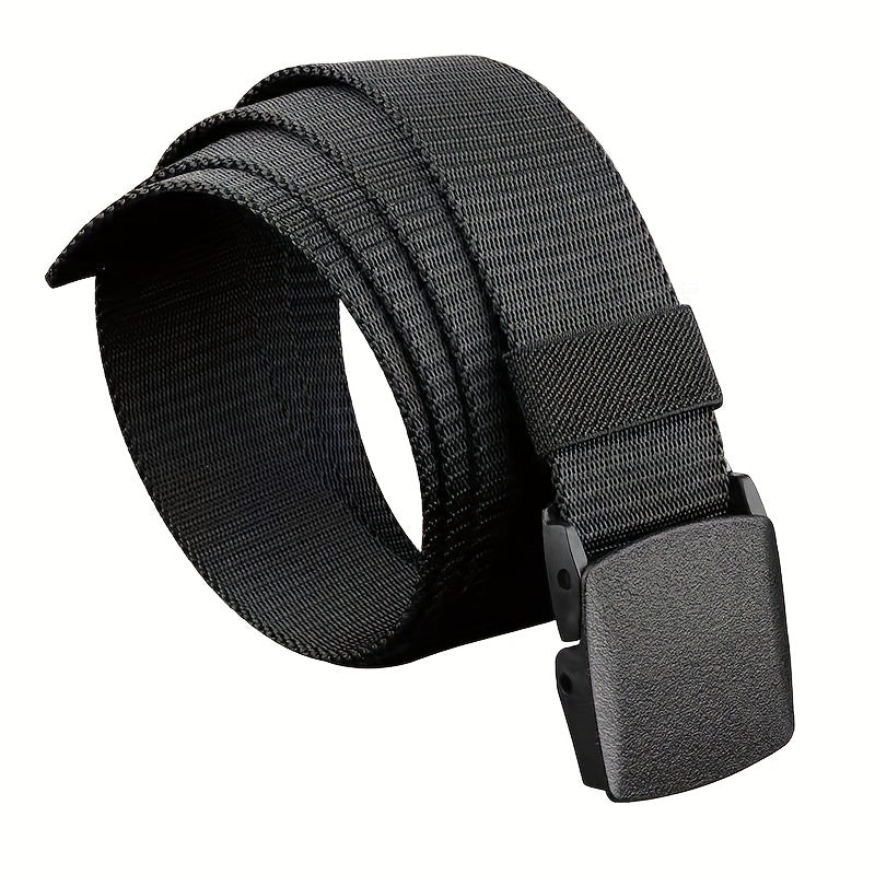 Men's Tactical Canvas Belt w/ Automatic Buckle for Outdoor
