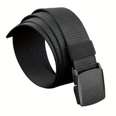 Men's Tactical Canvas Belt w/ Automatic Buckle for Outdoor
