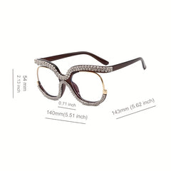 Vintage Rhinestone Cat Eye Glasses Frame Women Dress Eyeglasses