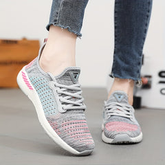 Women's Mesh Sneakers Casual Outdoor Lace-Up Shoes Lightweight Running
