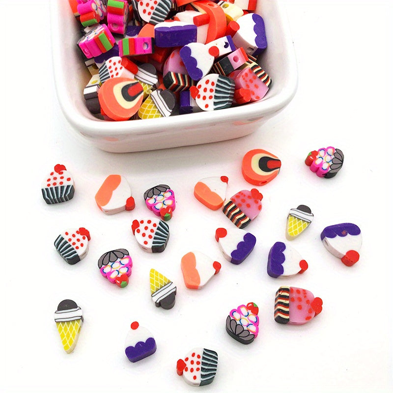 50pcs Mix Polymer Clay Beads for DIY Jewelry Making