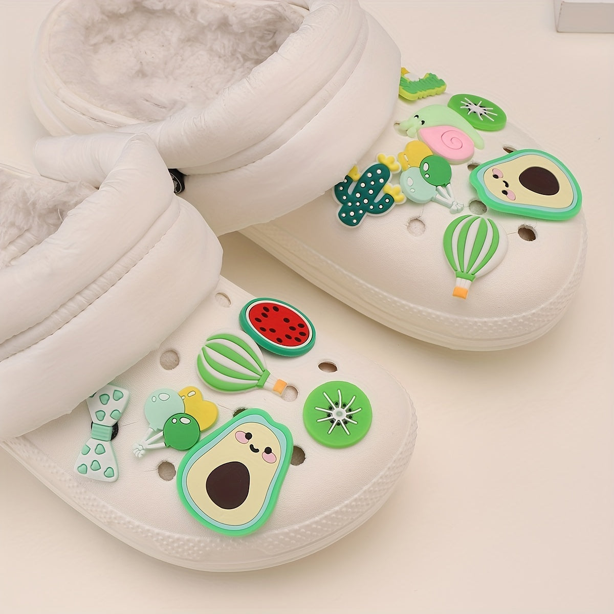 20pcs PVC Fruit Shoe Charm for Girls Sandals Slippers