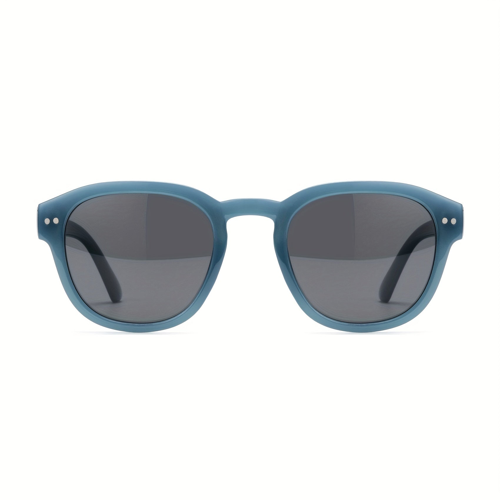 OUWEN Polarized Round Sunglasses Milky/Smoke UV400 Protection VF2221E