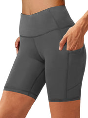 High Stretch Biker Shorts with Side Pockets