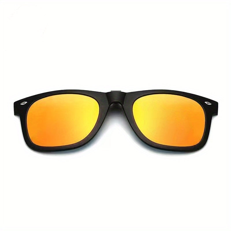 Men's Pink Polarized Clip On Sunglasses Anti Glare Driving Glasses