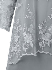  Formal Dress Women's Plus Floral Jacquard Mesh Fit Wedding