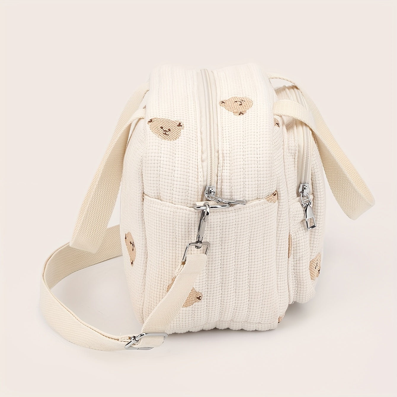 1pc Bear Mommy Handbag Outing Storage Bag Diaper Storage Bag