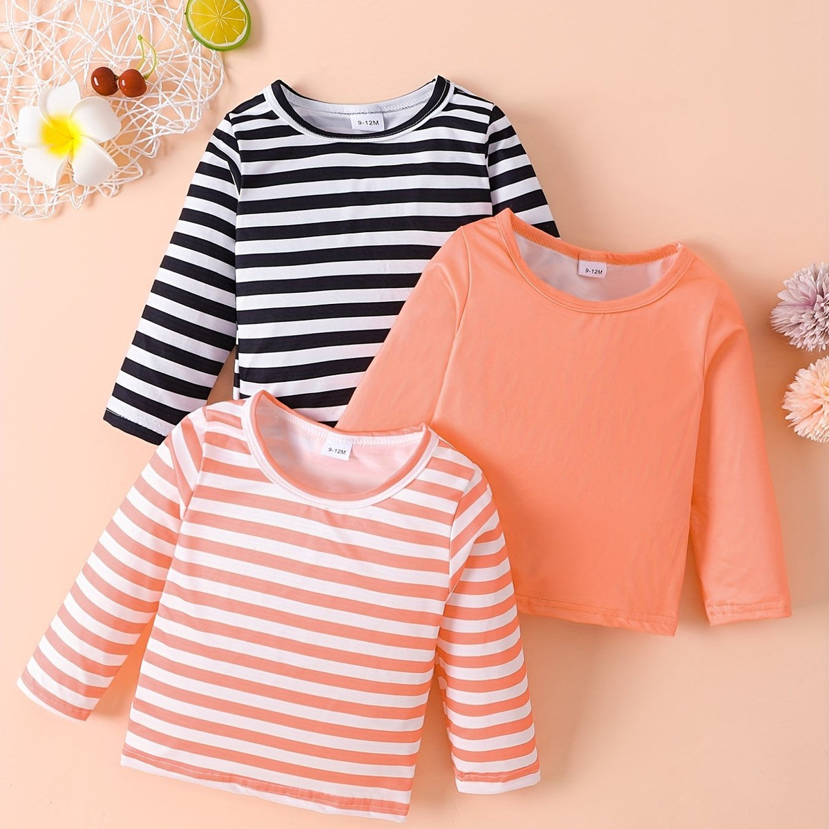 Baby Striped T-shirt 3pcs Set