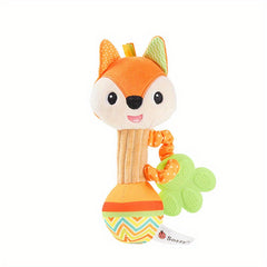 Baby Soft Plush Rattle Squeaker Sticks for Toddlers