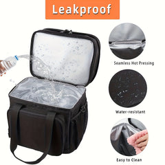 FLXUR Dual Compartment Insulated Lunch Bag Leakproof Cooler Tote