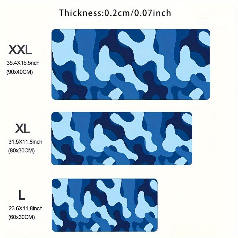 Large Camouflage Mouse Pad Non Slip Keyboard Mat Gamer Desk Mat