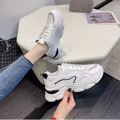 Women's Mesh Breathable Chunky Sneakers Soft Bottom Running Shoes