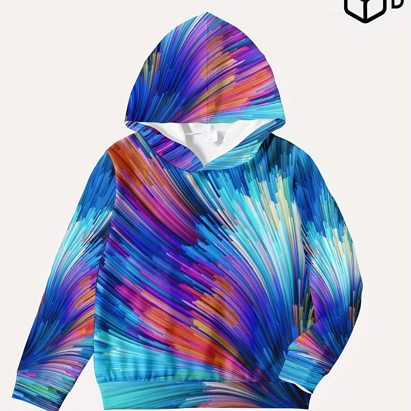 Colorful Digital Pattern Kid's Hoodie Unisex Pullover Causal Hooded