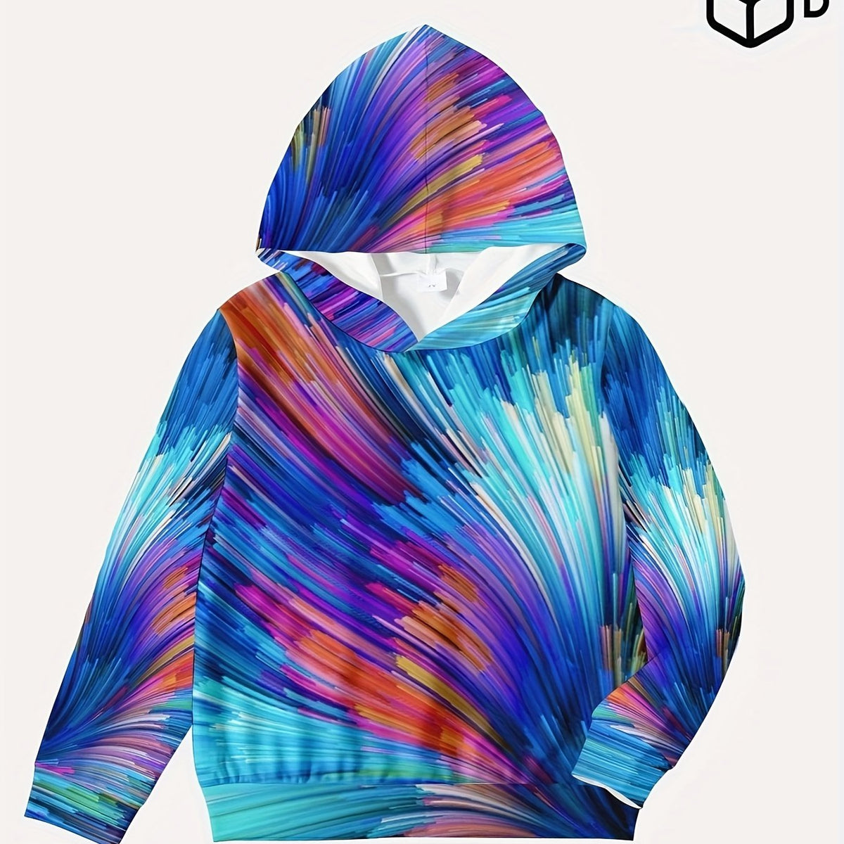 Colorful Digital Pattern Kid's Hoodie Unisex Pullover Causal Hooded