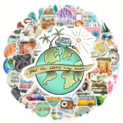 50pcs Waterproof Vinyl Stickers for Bottles Laptops Phones