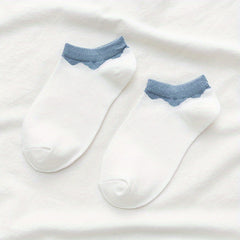 Plaid & Stripe Ankle Socks Soft & Lightweight All match Socks Women's Stockings