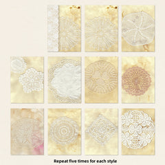 50pcs Retro Lace Hand Account Decoration Material Pack