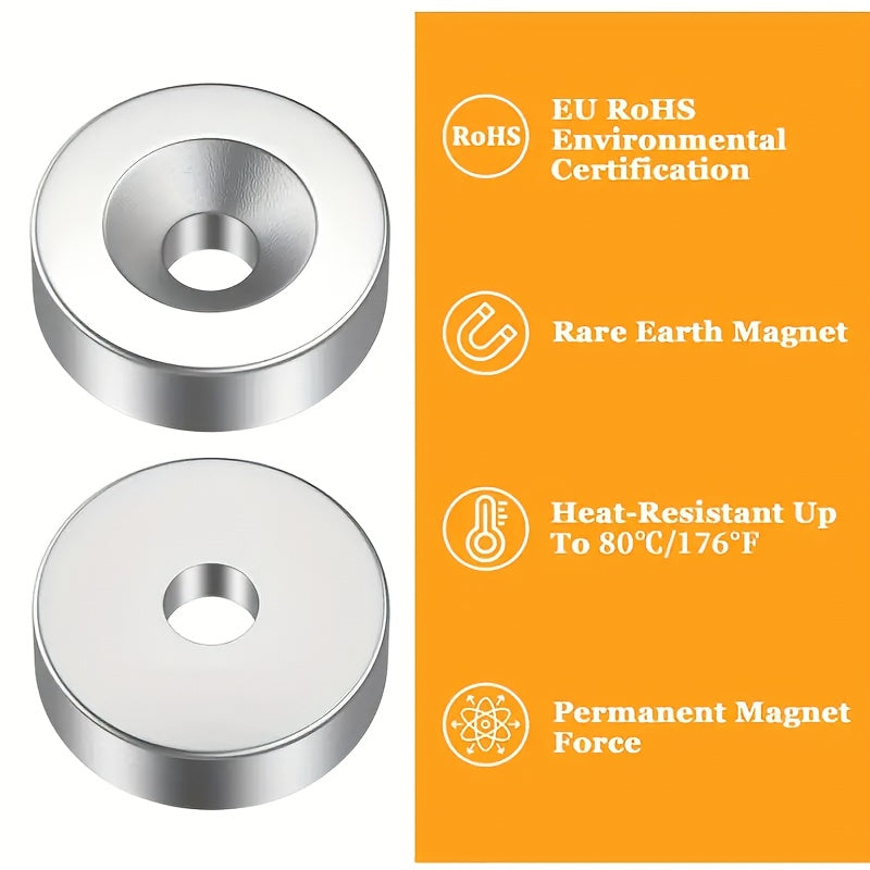 10pcs 12x3mm Hole 4mm Neodymium Disc Magnets