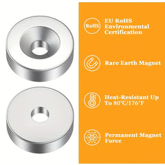 10pcs 12x3mm Hole 4mm Neodymium Disc Magnets