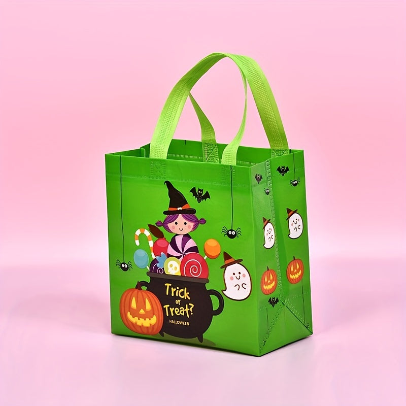Non Woven Halloween Treat Bags with Handles Jack O' Lantern Design