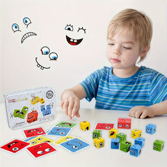 Wooden Face Changing Puzzle Board Game for Children