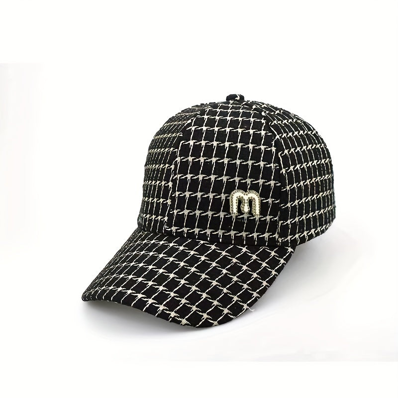 Plaid Pattern Sun Hat Classic Baseball Cap Lightweight Dad Hats For Women