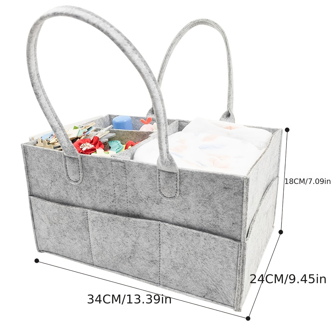 Stylish Felt Diaper Bag - Perfect for Mommy Shopping & Baby Supplies