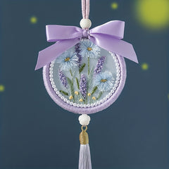 Flower Embroidery DIY Pendant Material Package