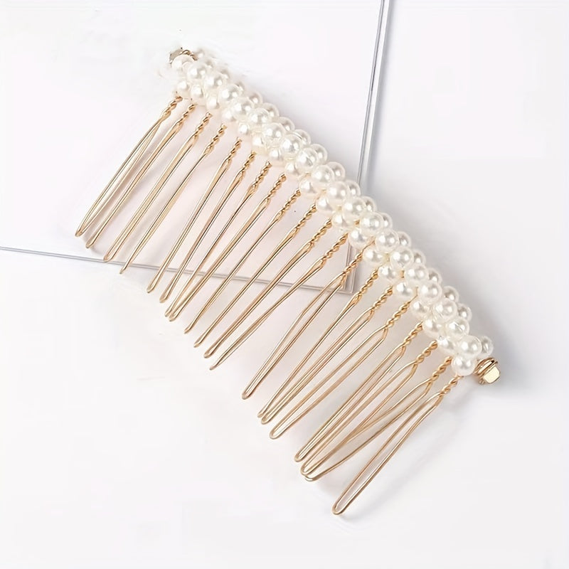 Pearl Hair Comb Bridal Braiding Head Jewelry Hair Accessories