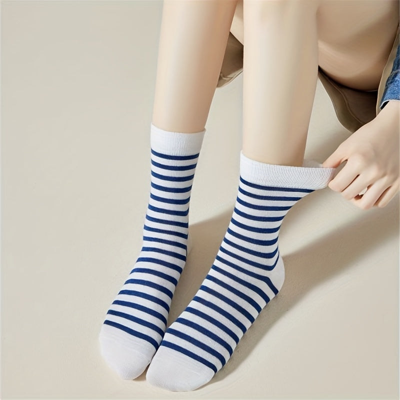10 Pairs Letter Print Sports Socks for Women