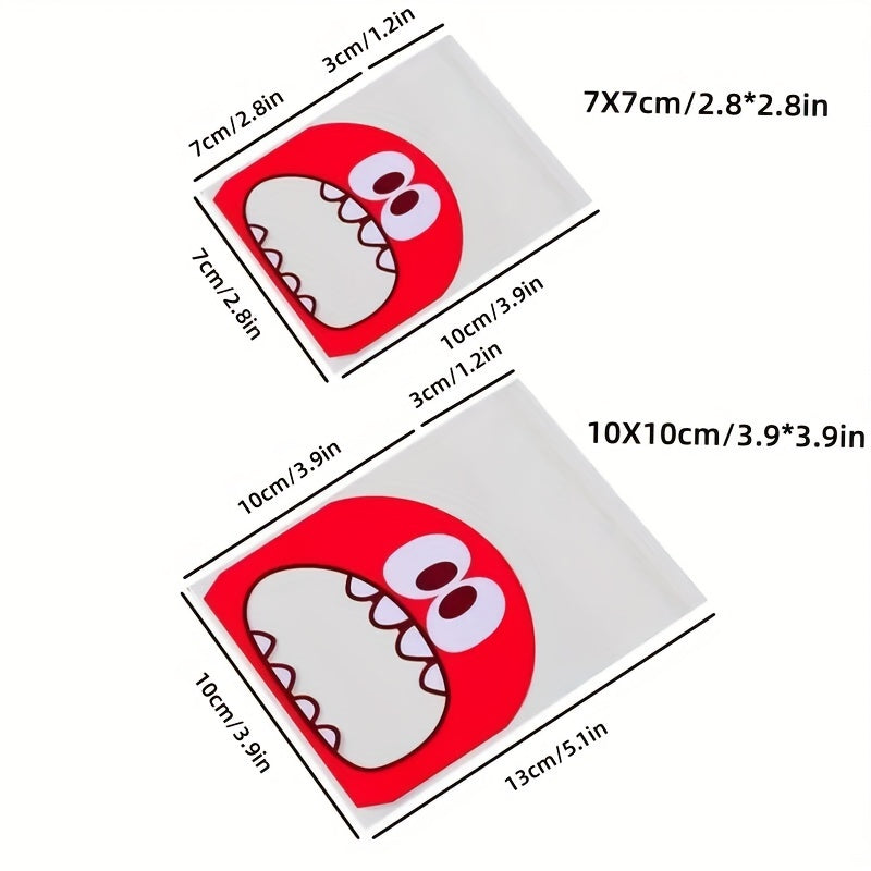 100pcs Monster Cookie Candy Bags for Baking