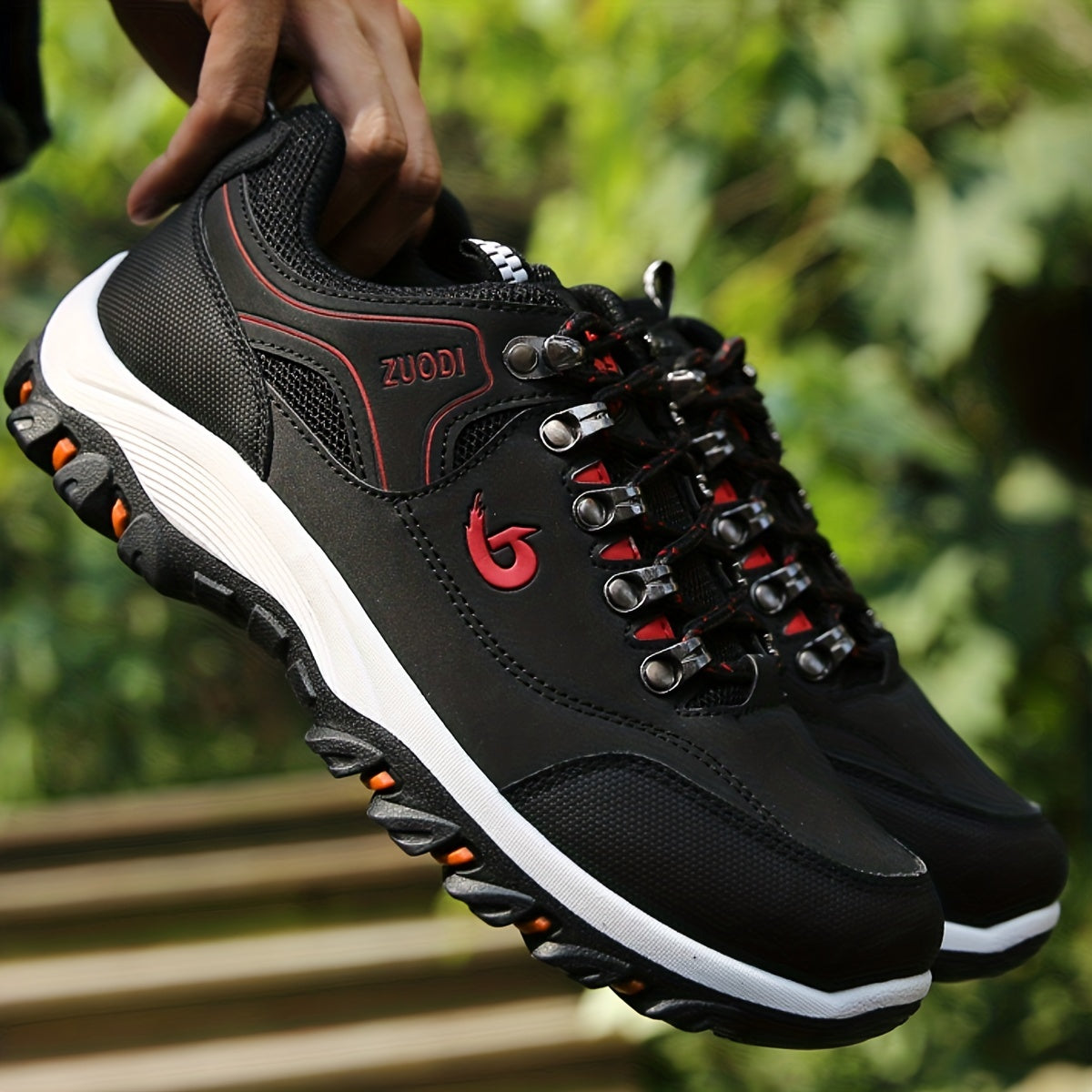 Men's Lace Up Durable Hiking Shoes for Outdoor Activities